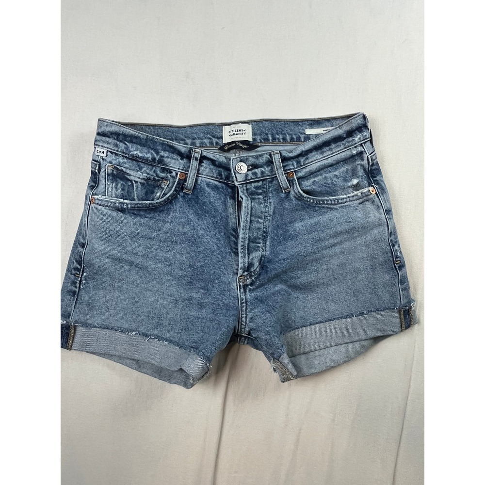 Citizens of Humanity Emerson Slim Fit Boyfriend Denim Shorts Blue Size 25
